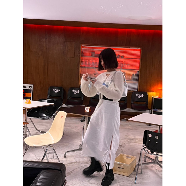 𝚃𝚆𝙴𝙽𝚃𝚈正韓🇰🇷｜抽繩 側邊 綁帶 工裝裙（2colors)