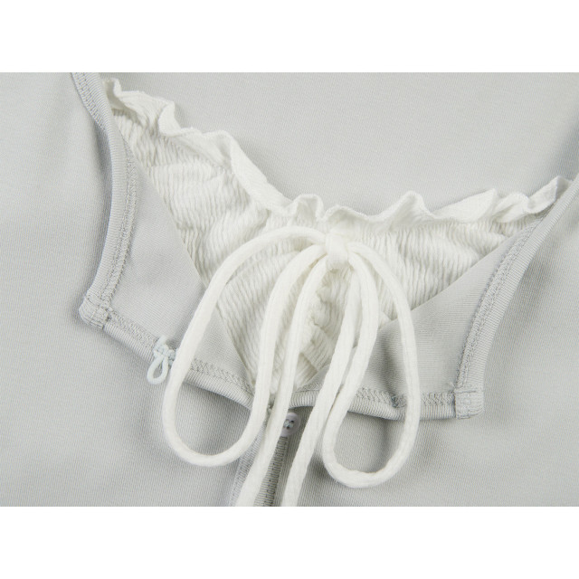 純欲辣妹假兩件短款上衣女2025夏季新款設計感小眾系帶短袖t恤