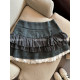 Grow freely 法式復古格紋芭蕾風半身裙女秋季辣妹蓬蓬蛋糕短裙子