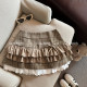Grow freely 法式復古格紋芭蕾風半身裙女秋季辣妹蓬蓬蛋糕短裙子