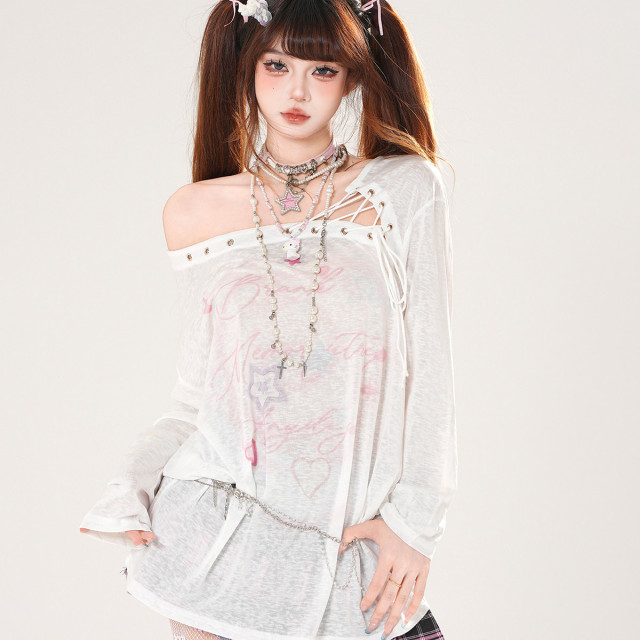 愛意回響 甜美薄款防曬罩衫女夏季寬松顯瘦上衣空調衫