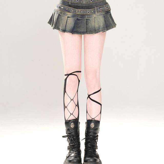 高階比例 美式辣妹牛仔半身裙女夏a字顯瘦百褶裙短裙