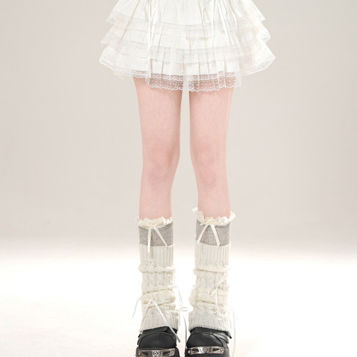 雲嶼織夢 法式蕾絲半身裙女夏季高腰A字蛋糕裙顯瘦短裙