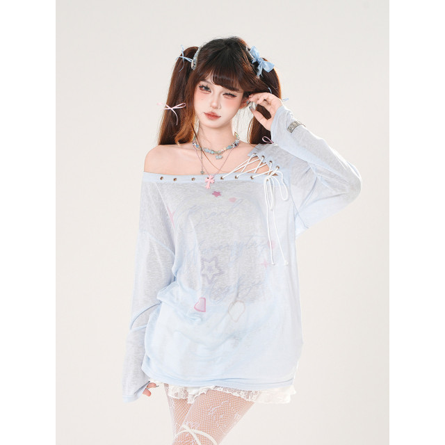 愛意回響 甜美薄款防曬罩衫女夏季寬松顯瘦上衣空調衫