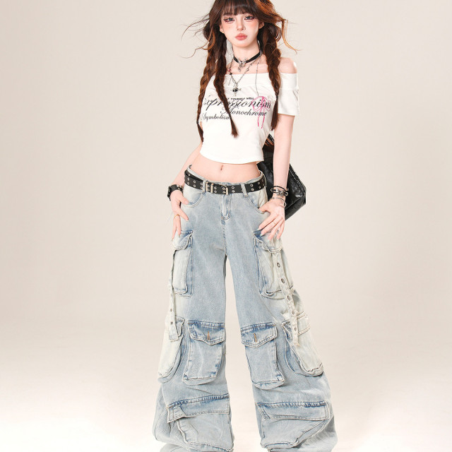 東京氛圍 一字肩辣妹蕾絲短袖T恤女夏修身顯瘦短款上衣