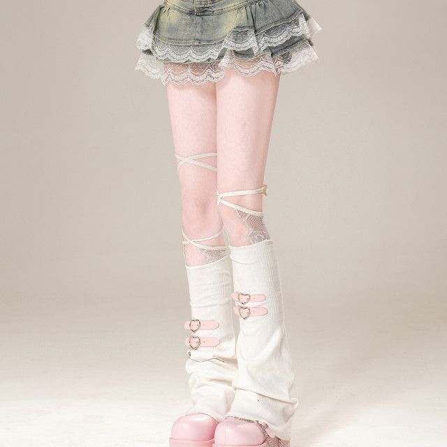 蕾絲情話 美式牛仔半身裙夏季a字顯瘦蓬蓬裙辣妹短裙