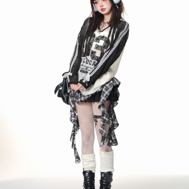 甜心狩獵 微透甜酷風罩衫女夏季寬松顯瘦薄款遮肉上衣