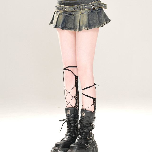 高階比例 美式辣妹牛仔半身裙女夏a字顯瘦百褶裙短裙