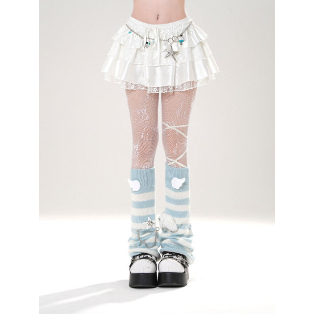 千層cake 法式蕾絲蓬蓬半身裙女夏季a字辣妹蛋糕裙短裙