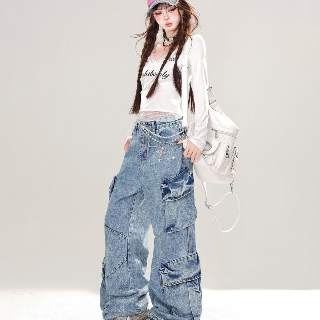 純欲入侵 蕾絲拼接內搭T恤女秋冬長袖顯瘦V領辣妹上衣