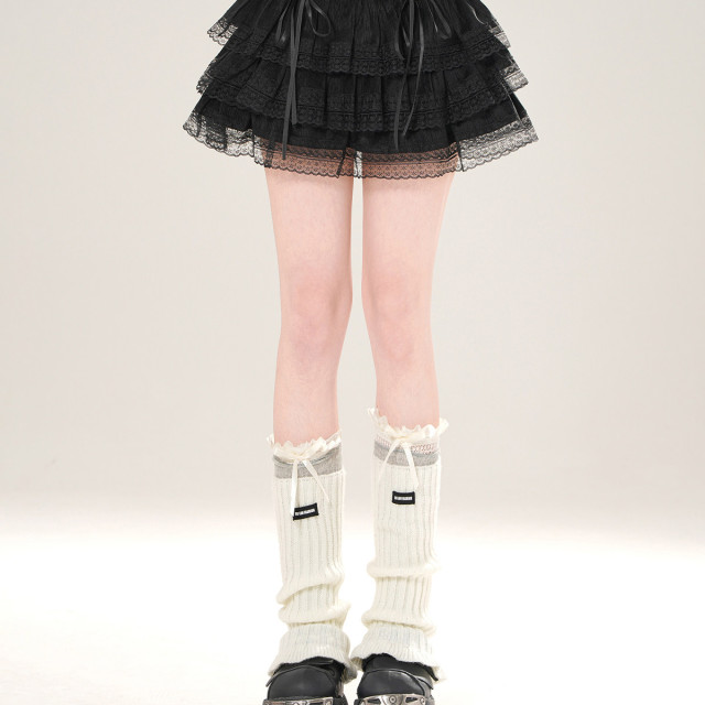 雲嶼織夢 法式蕾絲半身裙女夏季高腰A字蛋糕裙顯瘦短裙