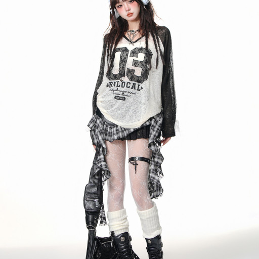 甜心狩獵 微透甜酷風罩衫女夏季寬松顯瘦薄款遮肉上衣