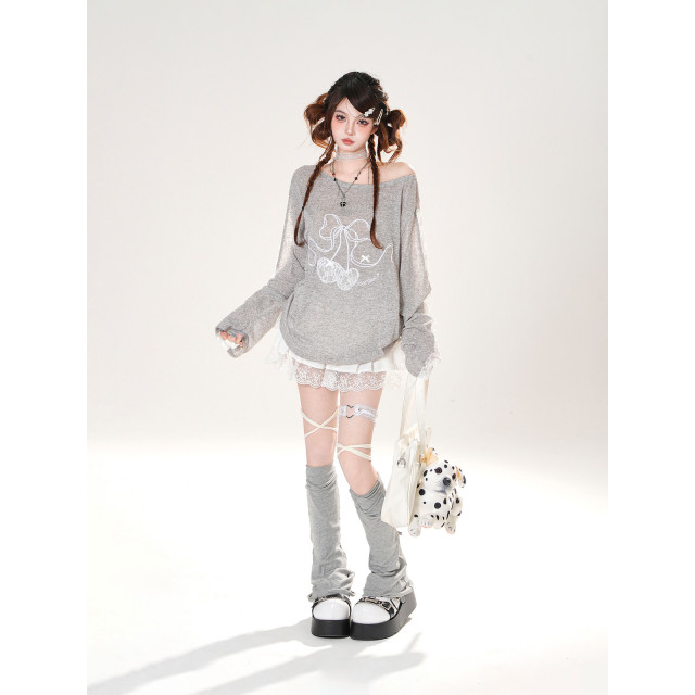 曼波小調 韓系蕾絲刺繡防曬罩衫女夏寬松顯瘦薄款上衣