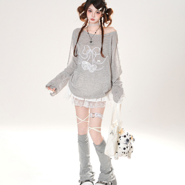 曼波小調 韓系蕾絲刺繡防曬罩衫女夏寬松顯瘦薄款上衣