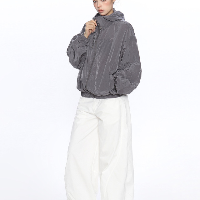 美式設計感連帽薄款透氣防曬衣女夏季戶外防風工裝外套潮