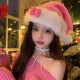 𝚃𝚆𝙴𝙽𝚃𝚈｜粉色 蝴蝶结 圣诞帽 节日 穿搭 装扮 拍照 头饰 甜美 少女心 圣诞帽 氛围 感