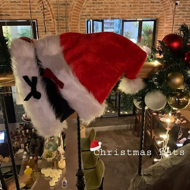 𝚃𝚆𝙴𝙽𝚃𝚈｜圣诞 氛围 感 红色 蝴蝶结 圣诞帽 节日 装扮 头饰 成人 拍照道具